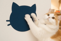 Arranhador Adesivo Carinha de Gato em Carpete Premium - Protetor e Decoração