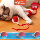 Gato Cão Auto Jogar Bola Elétrica Brinquedo Interativo Para Animais De Estimação Rolamento Automático Com Cauda Móvel US